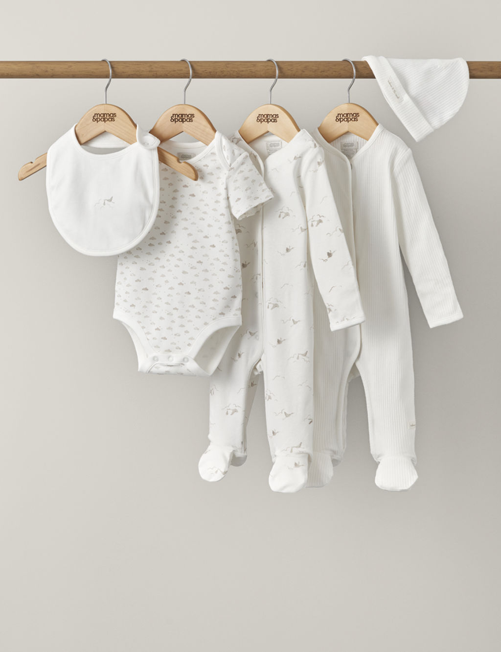 5pc Pure Cotton Patterned Starter Set (7lbs-9 Mths)