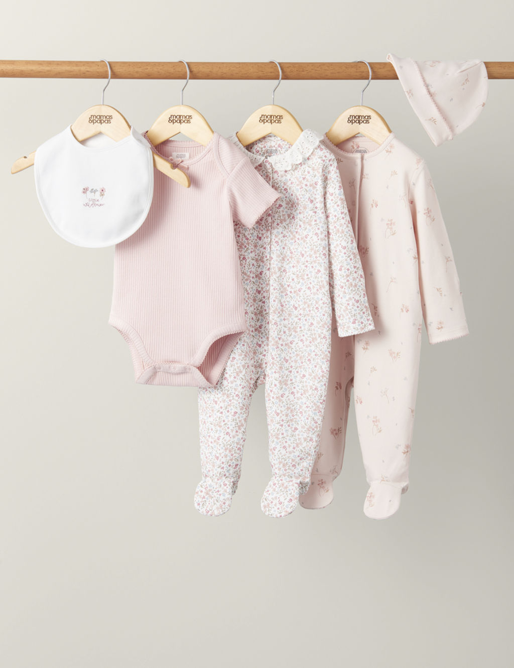 5pc Pure Cotton Floral Starter Set (7lbs-1 Yrs)