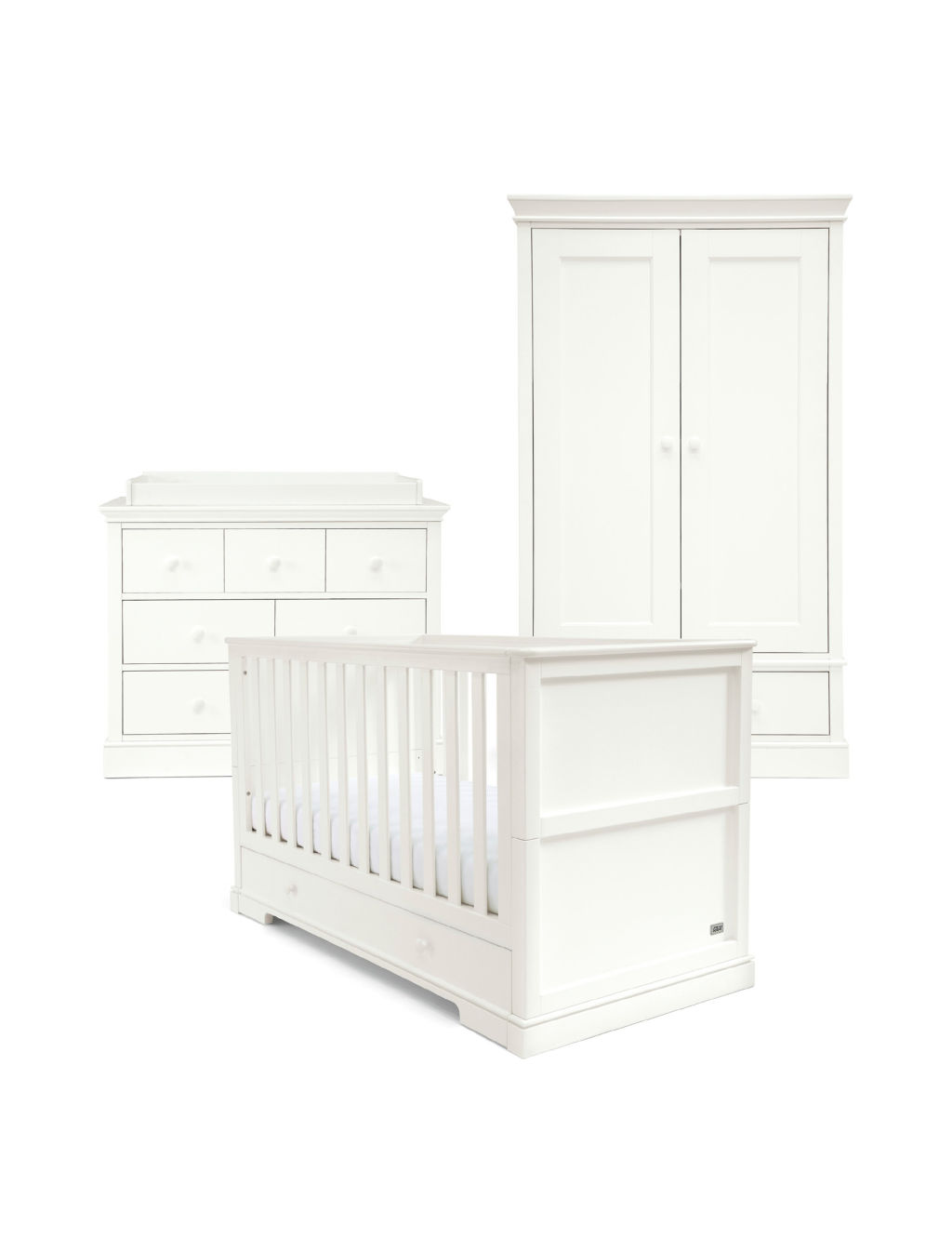 Oxford 3 Piece Cotbed Range with Dresser and Wardrobe