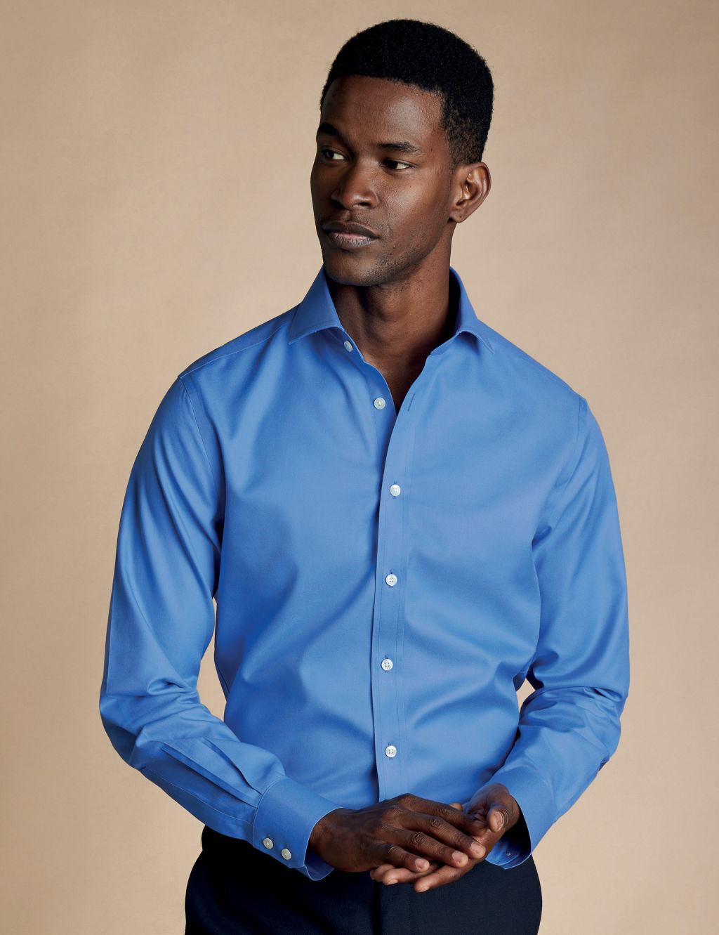 Slim Fit Non Iron Pure Cotton Twill Shirt