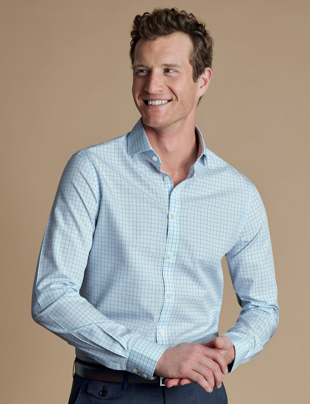 Regular Fit Non Iron Pure Cotton Check Shirt