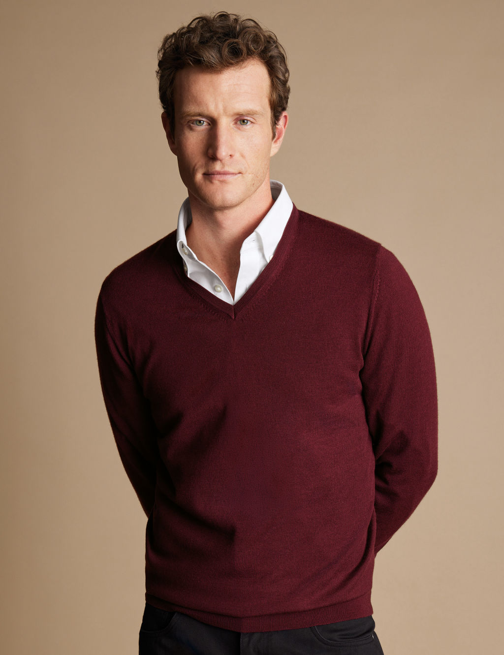 Pure Wool V-Neck Jumper