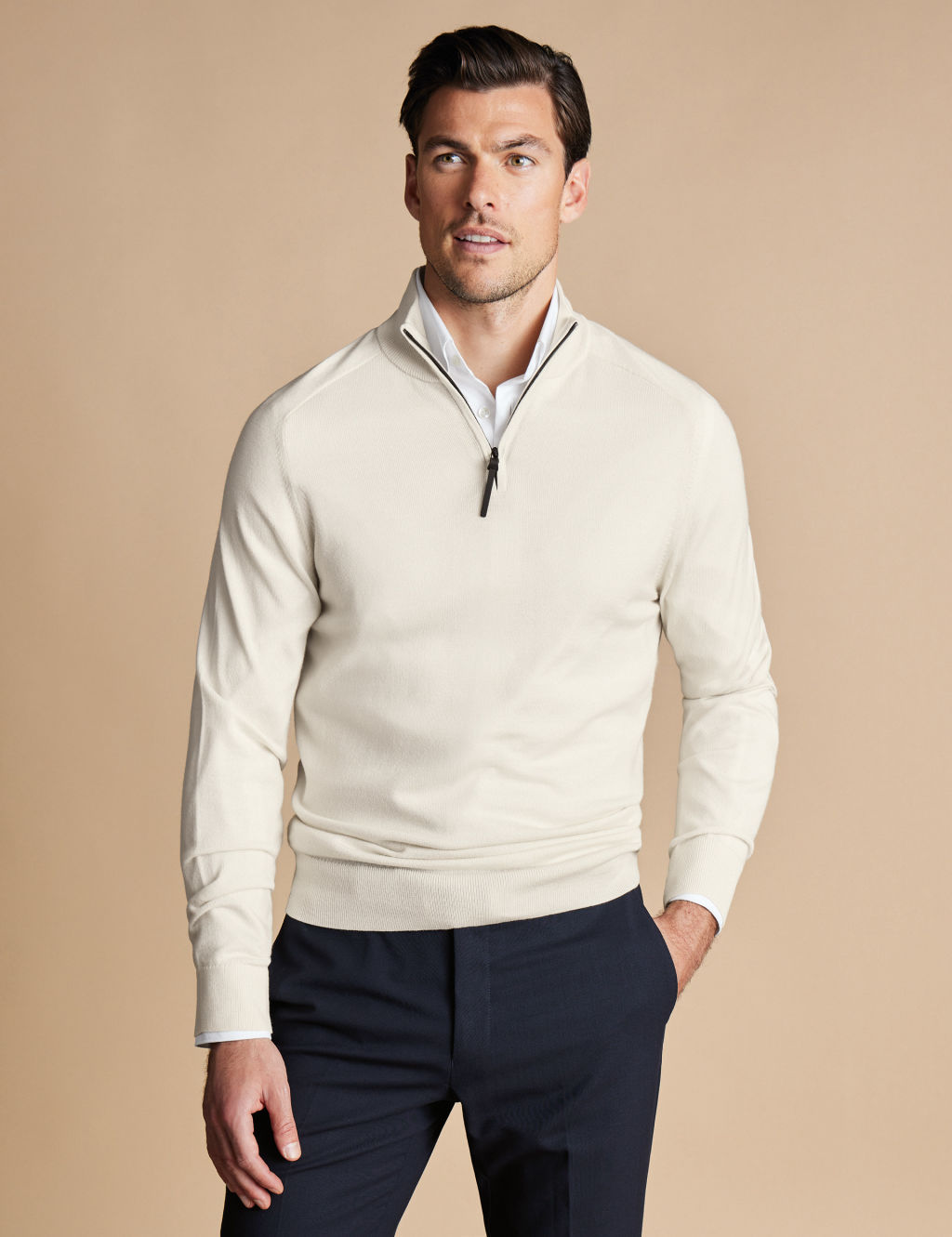 Pure Merino Wool Half Zip Jumper