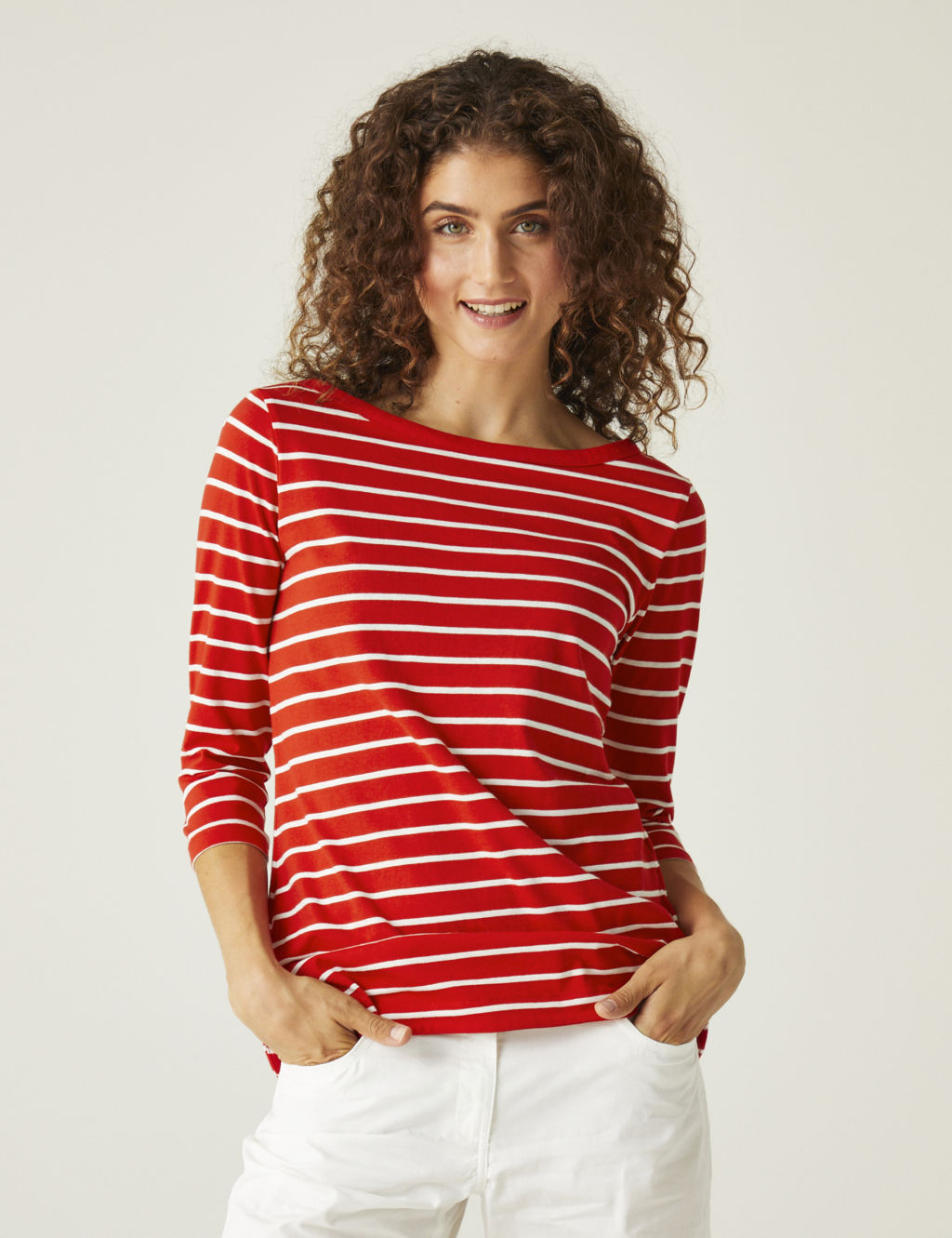 Bayletta Cotton Blend Striped T-Shirt