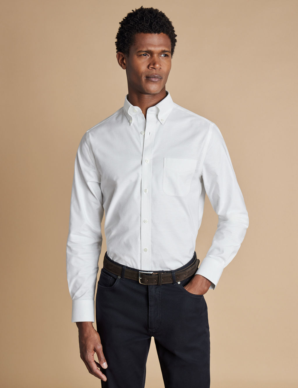 Non Iron Cotton Rich Oxford Shirt