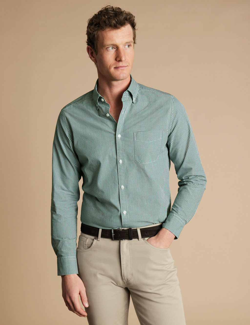 Non Iron Regular Fit Pure Cotton Check Shirt