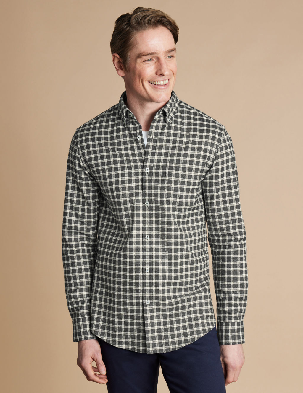 Slim Fit Non Iron Pure Cotton Check Shirt