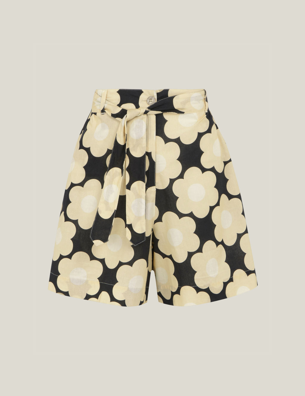 Orla Kiely Cotton Rich Floral Paperbag Shorts 1 of 4