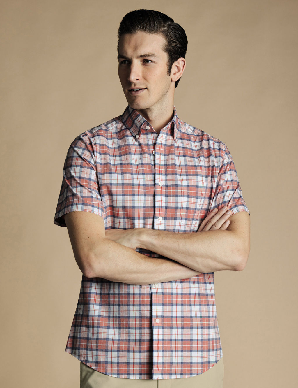 Slim Fit Non Iron Pure Cotton Check Shirt