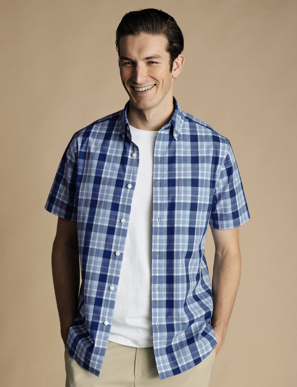 Slim Fit Non Iron Pure Cotton Check Shirt