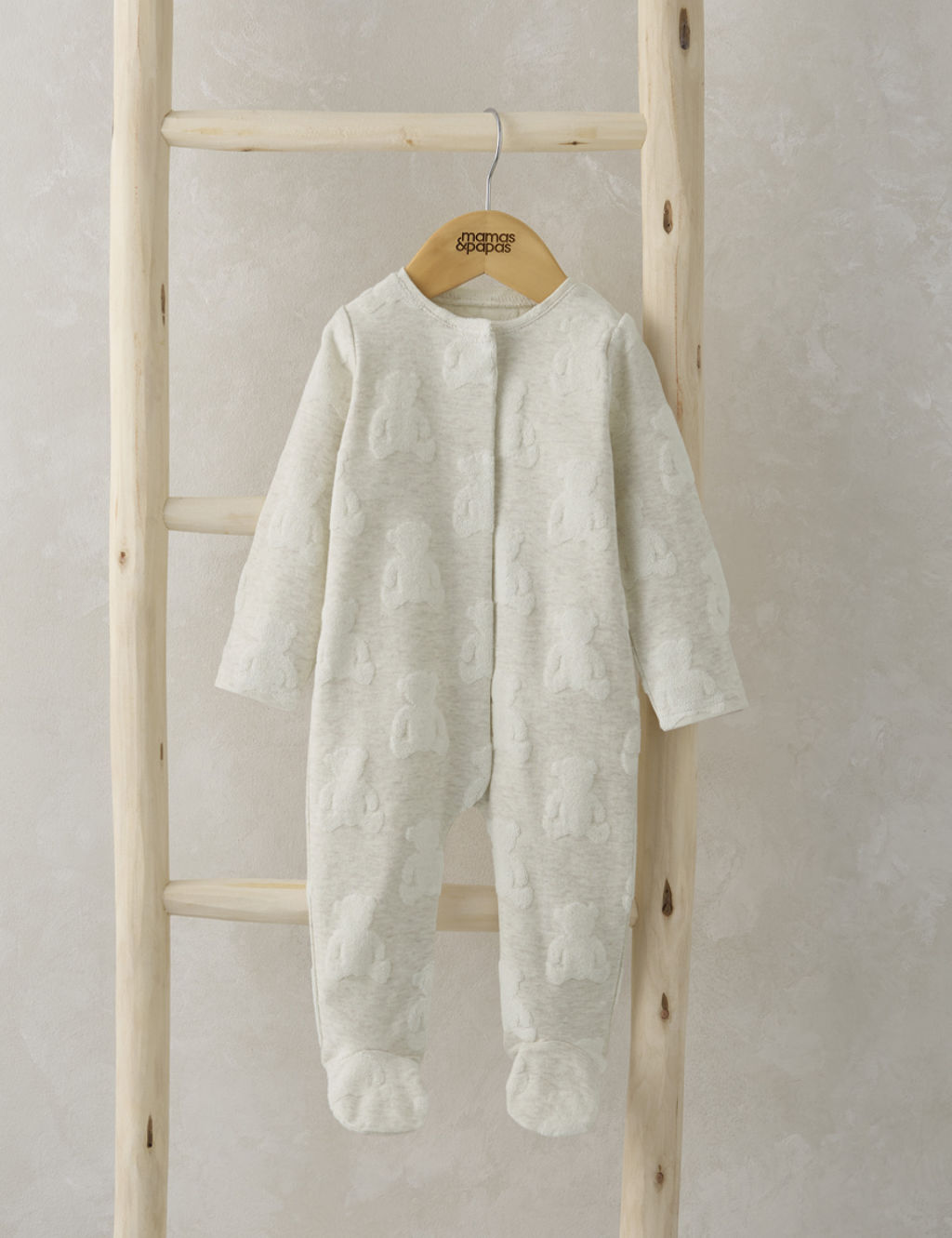 Pure Cotton Teddy Bear Sleepsuit (0-9 Mths)