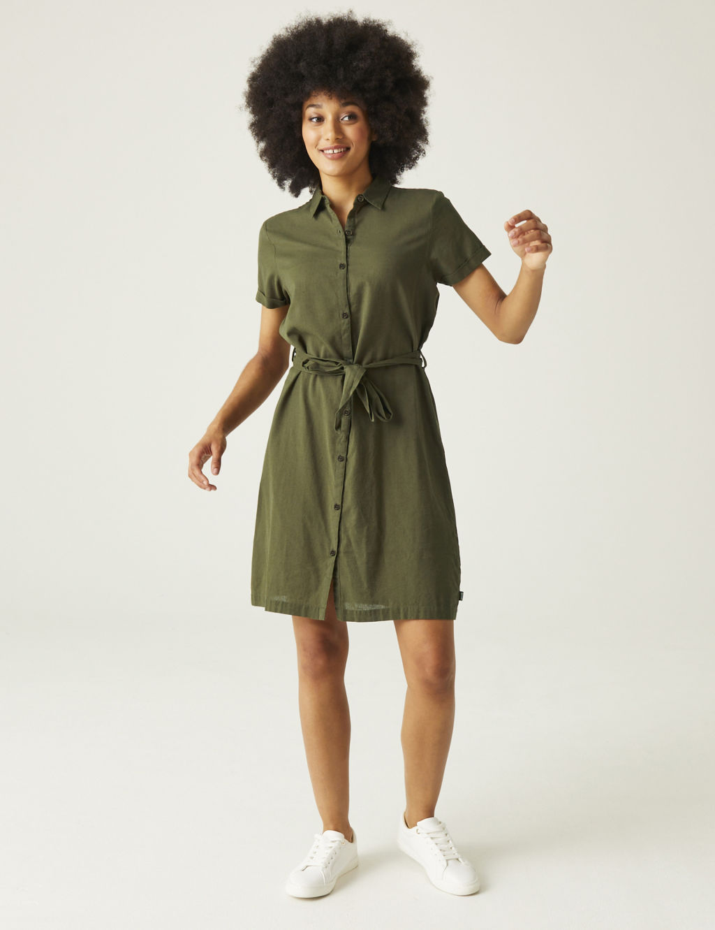 Rema Cotton Rich Striped Shirt Dress