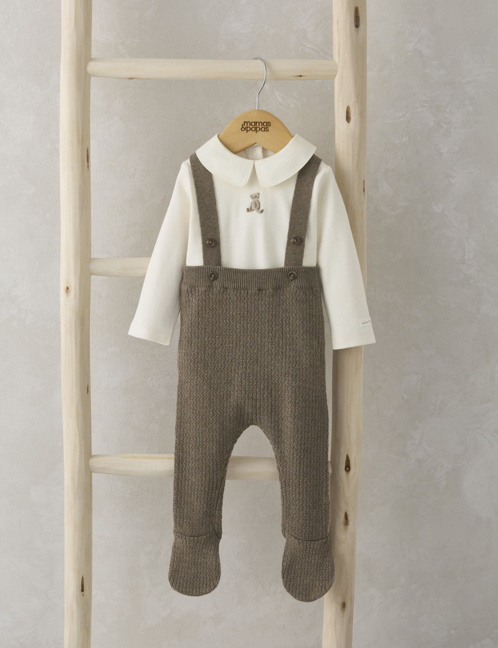 2pc Pure Cotton Teddy Bear Outfit (0-12 Mths)