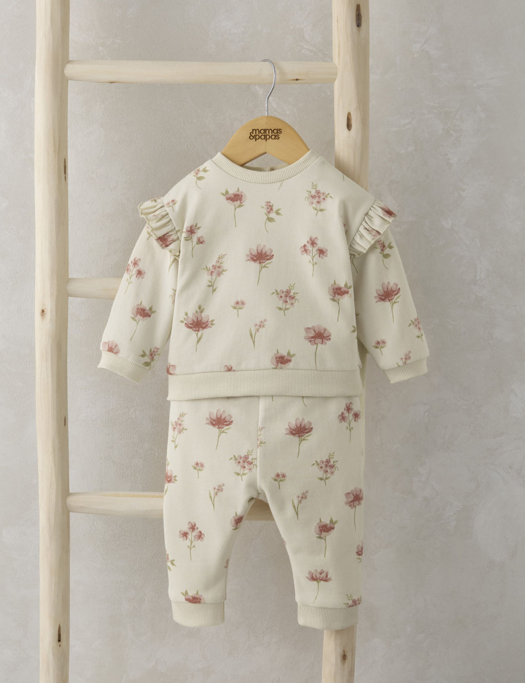 2pc Pure Cotton Floral Outfit (0-12 Mths)