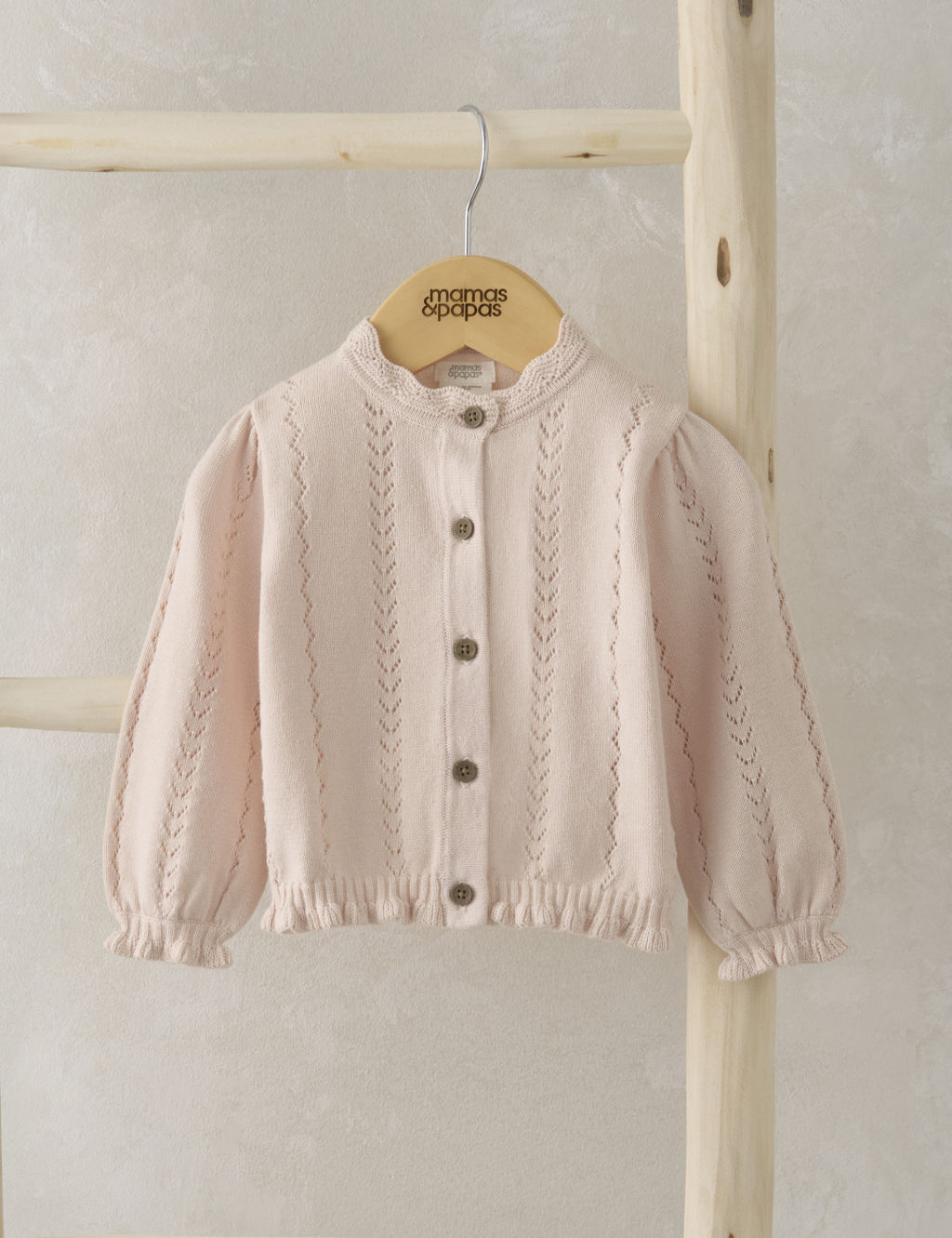 Pure Cotton Knitted Cardigan (7lbs-12 Mths)