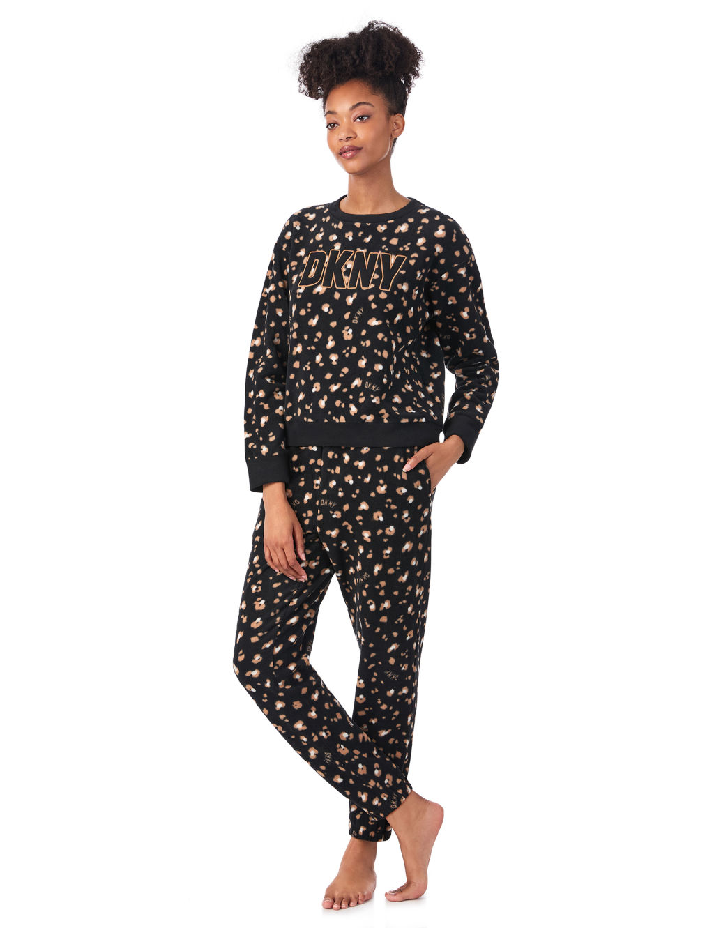 Fleece Animal Print Pyjama Set 1 of 4