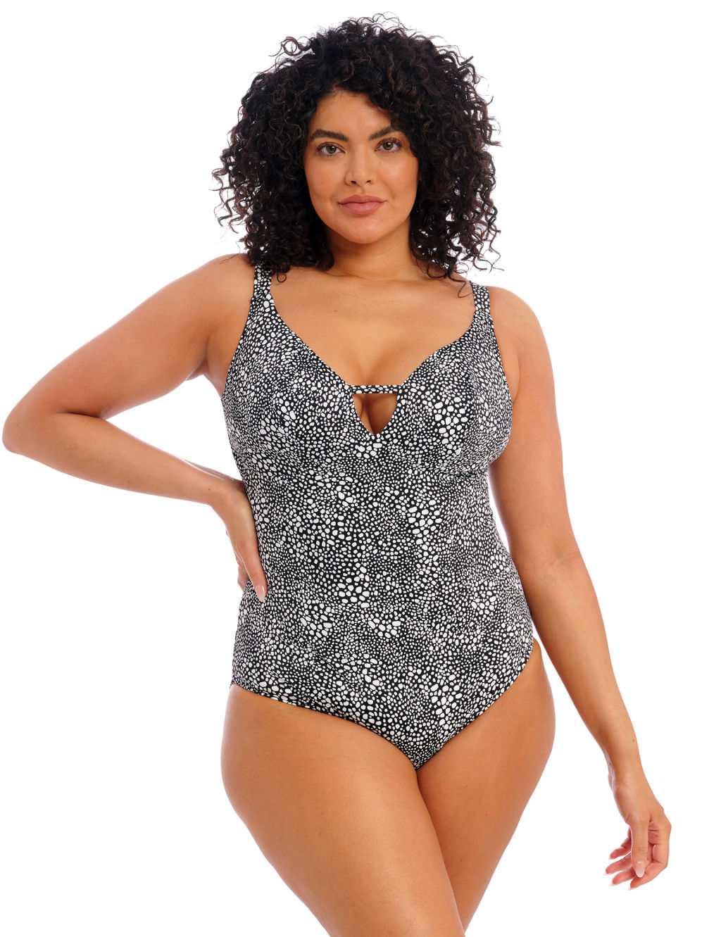 Printed Plunge Swimsuit
