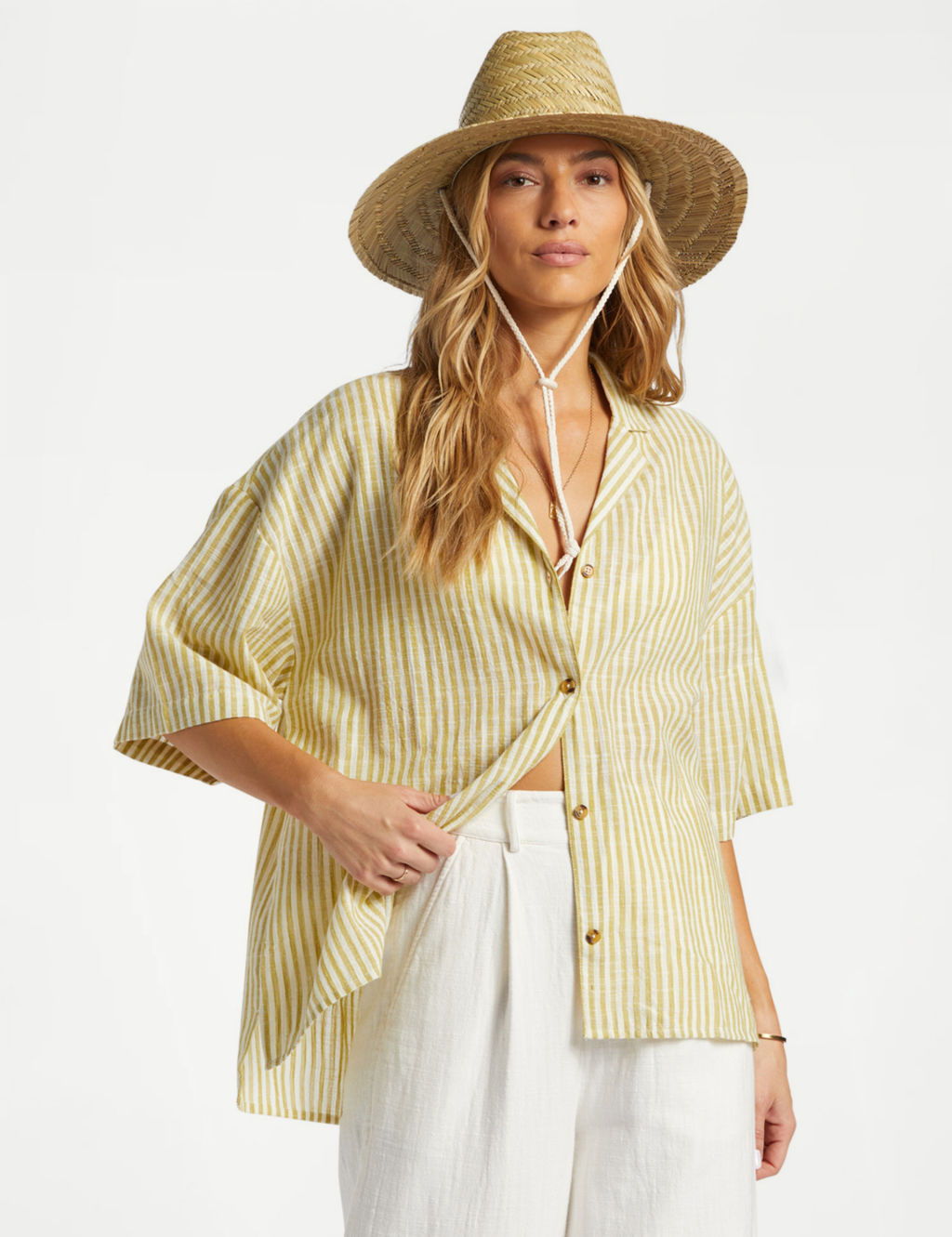 Beach Side Pure Cotton Striped Beach Shirt 3 of 5