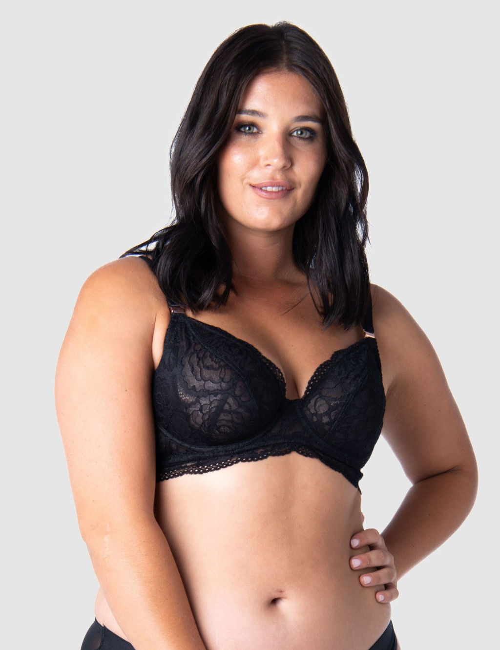 Heroine Plunge Lace Flexi Wired Nursing Bra D-H 3 of 7