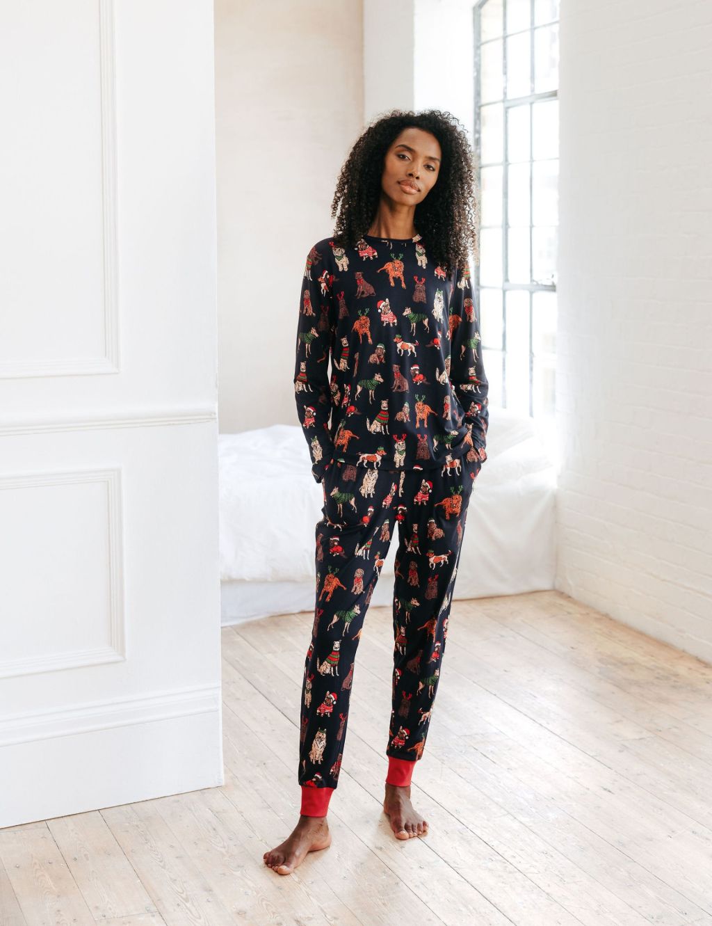 Women's Dog Print Pyjama Set