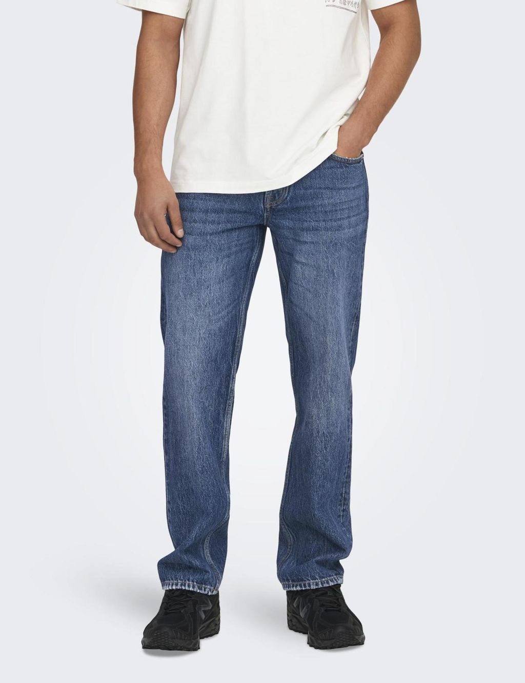Straight Fit Pure Cotton Jeans