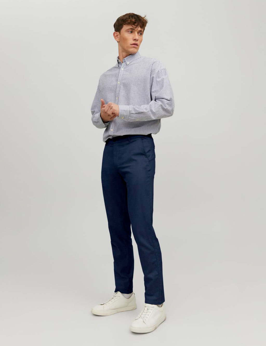 Regular Fit Linen Blend Chinos