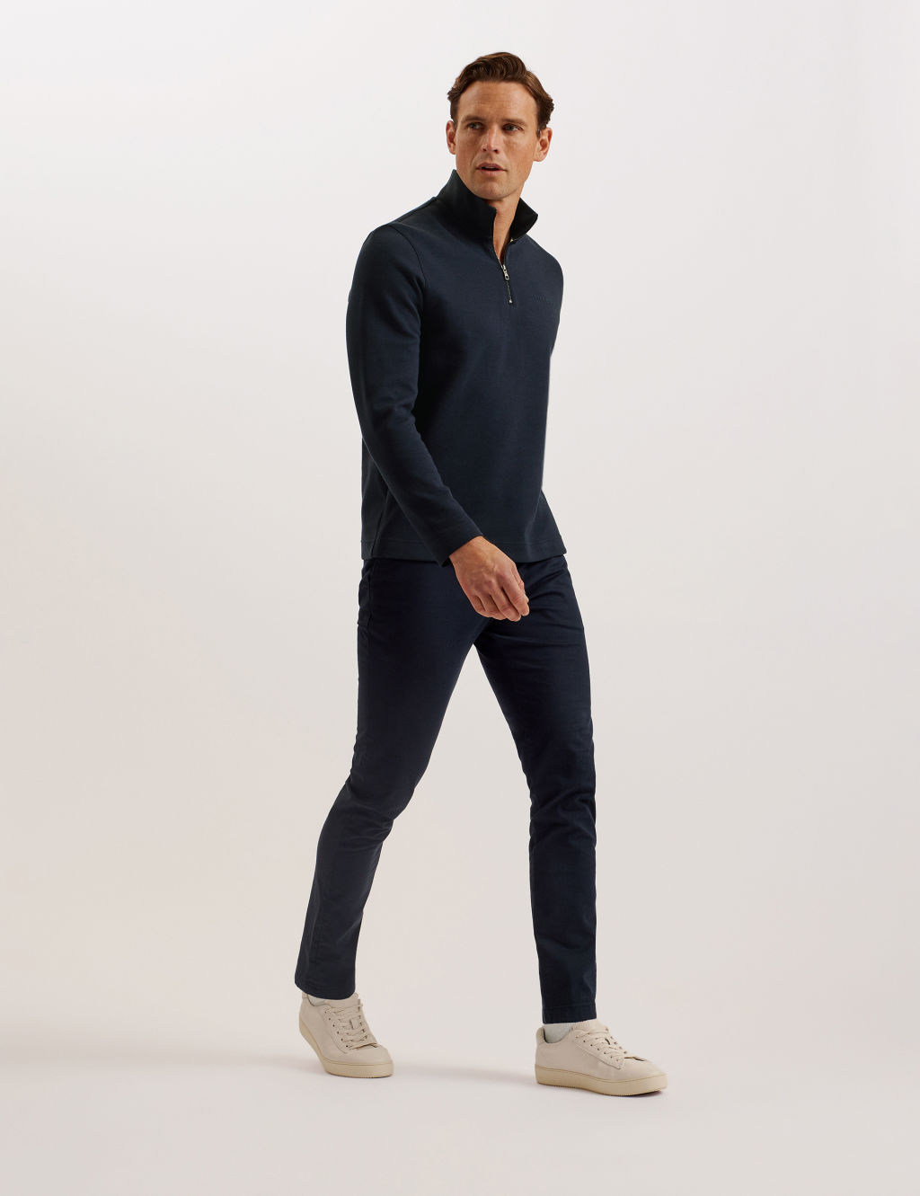 Cotton Rich Half Zip Sweatshirt