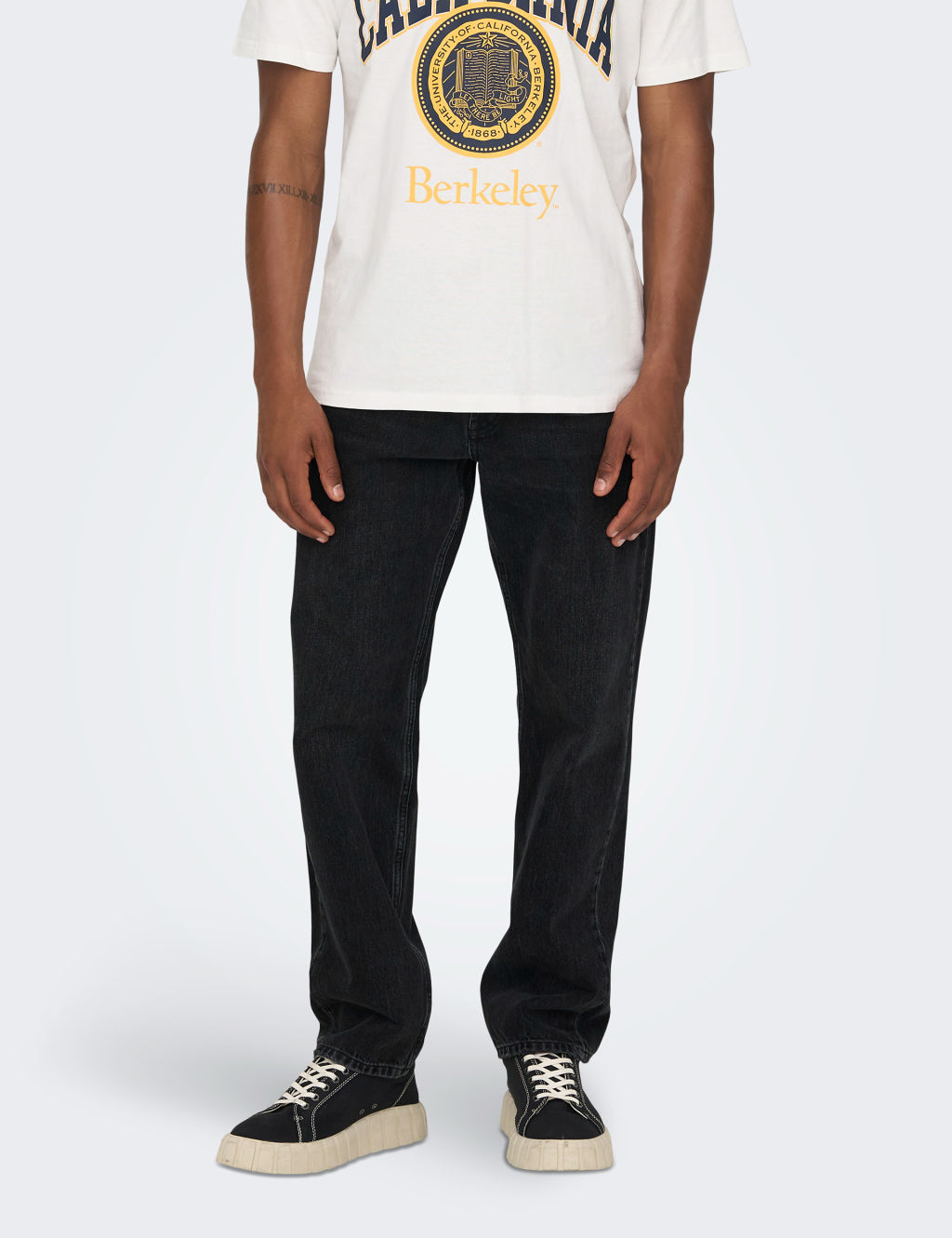 Straight Fit Pure Cotton 5 Pocket Jeans