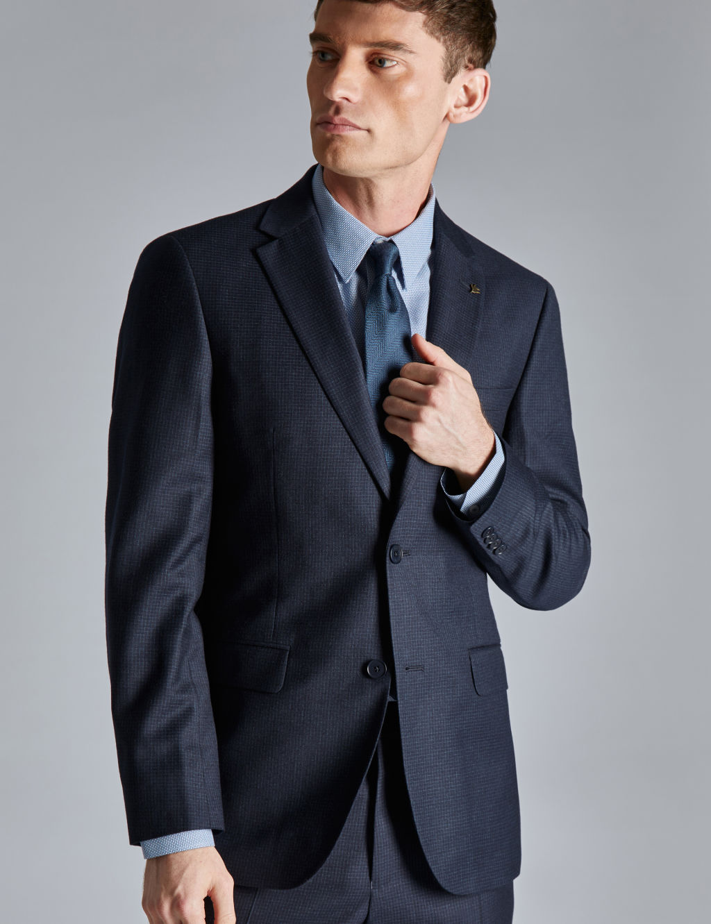 Regular Fit Wool Rich Check Suit Jacket