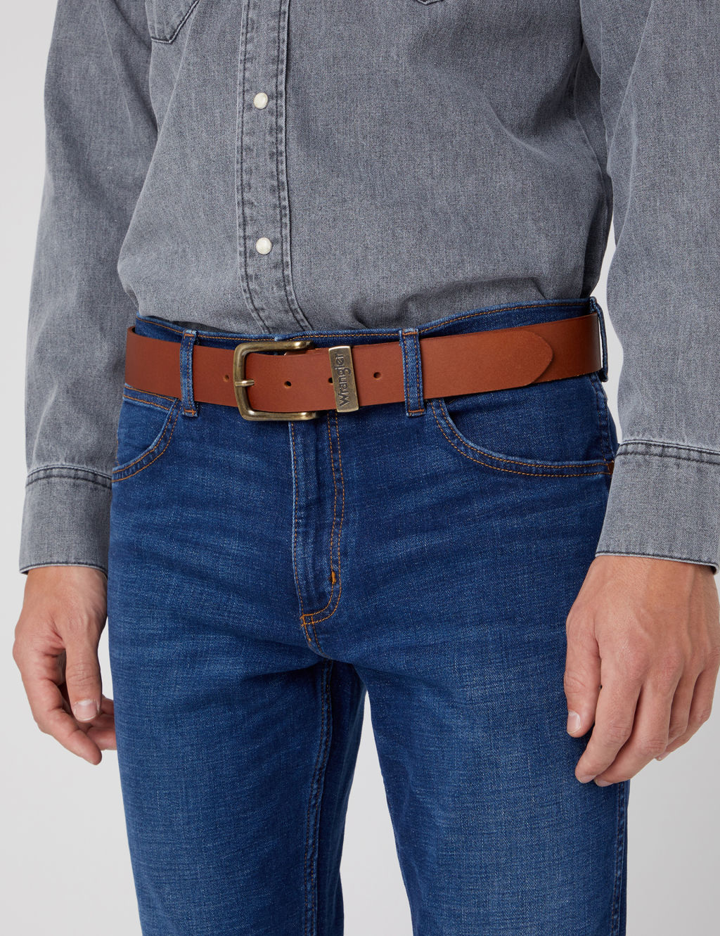 Leather Stitch Detail Belt