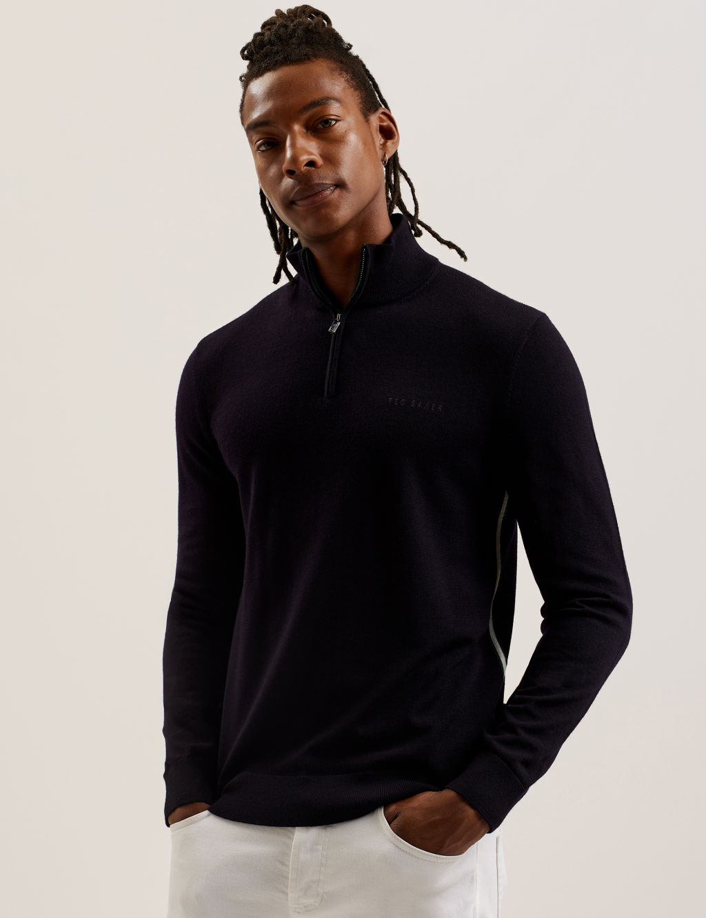 Pure Wool Zip Up Jumper
