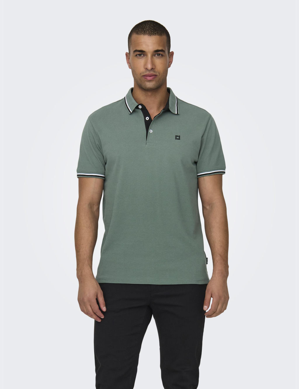 Pure Cotton Tipped Polo Shirt
