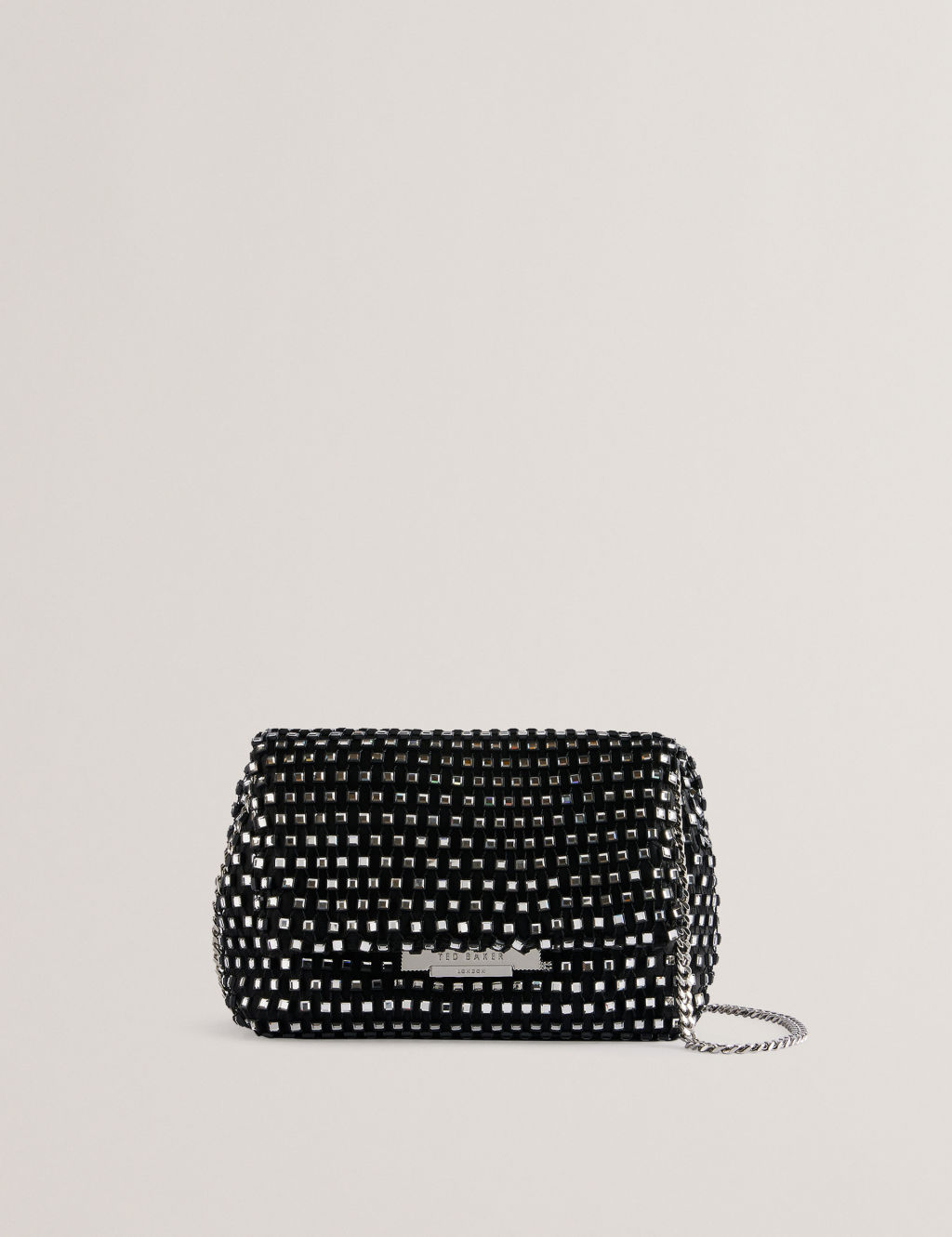 Crystal Chain Strap Cross Body Bag