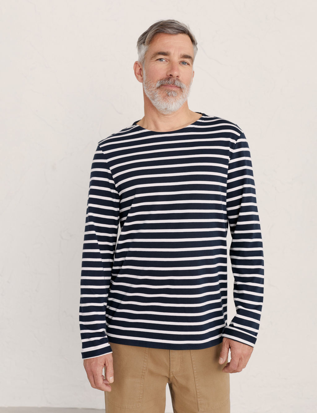 Cotton Striped Long Sleeve T-Shirt