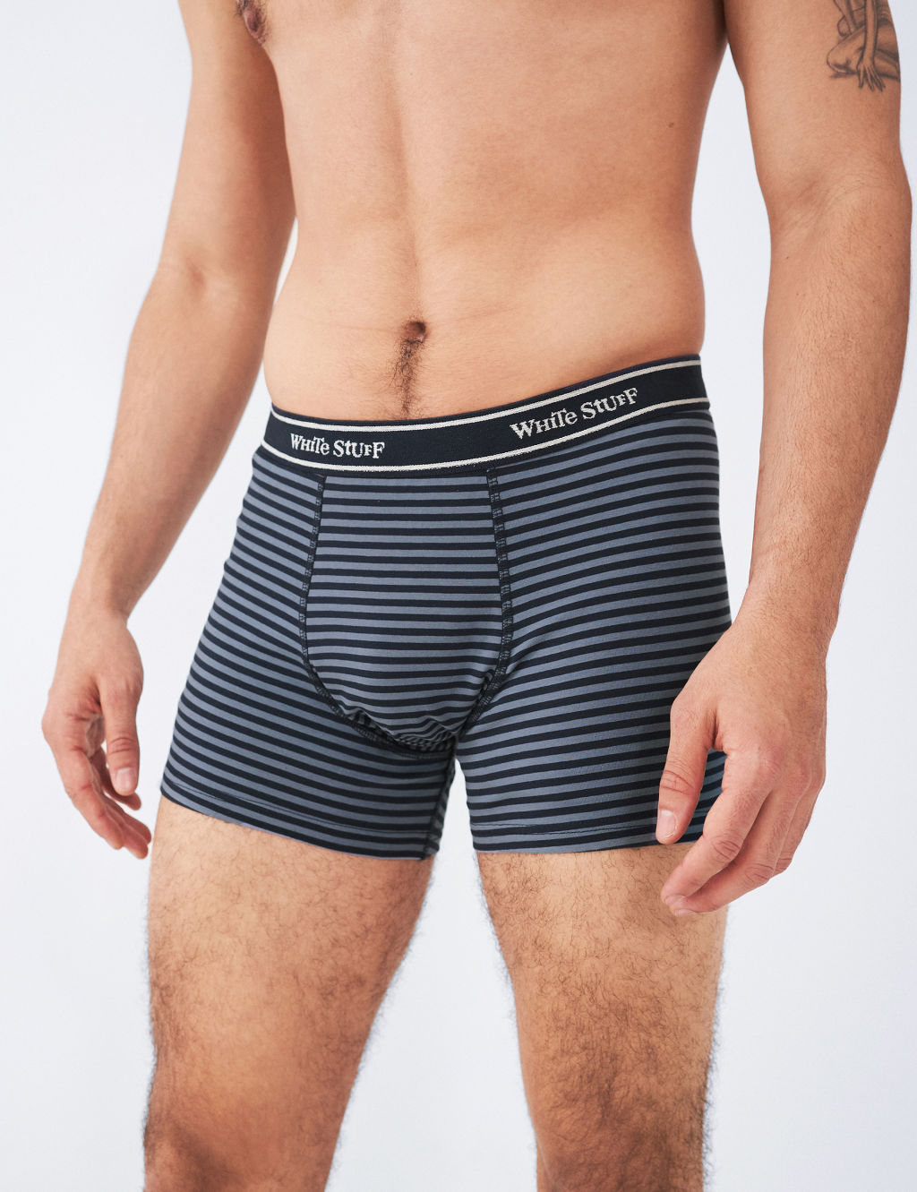 2pk Cotton Rich Striped Boxers 1 of 5