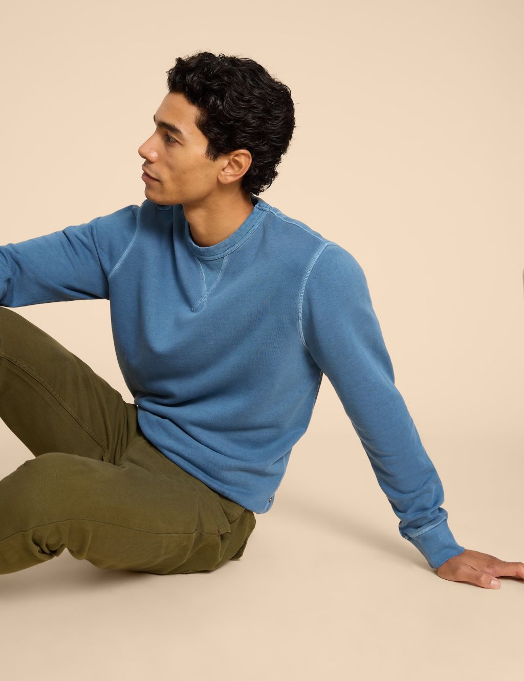 Pure Cotton Crew Neck Sweatshirt