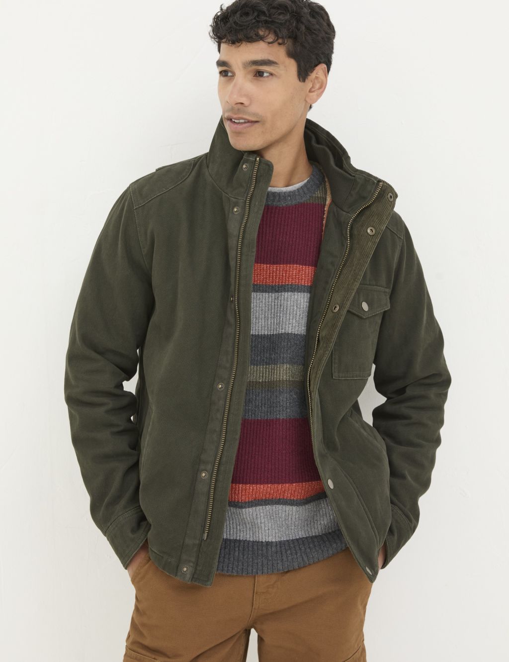 Pure Cotton Utility Canvas Jacket