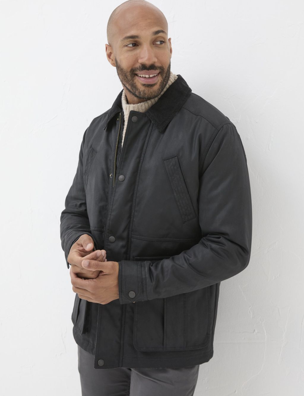 Pure Cotton Wax Utility Jacket
