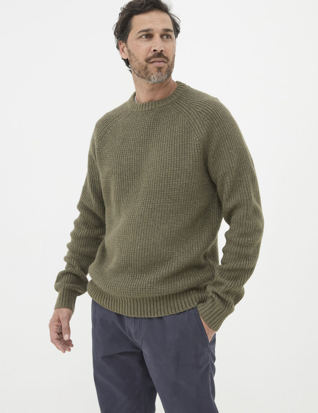Crew Neck Jumper with Wool