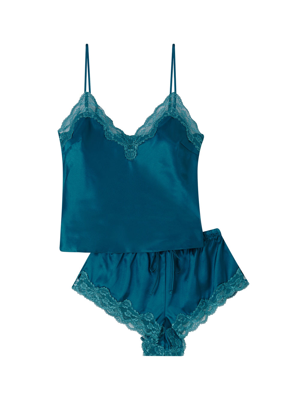 Amelia Satin Lace Trim Cami Set 1 of 5