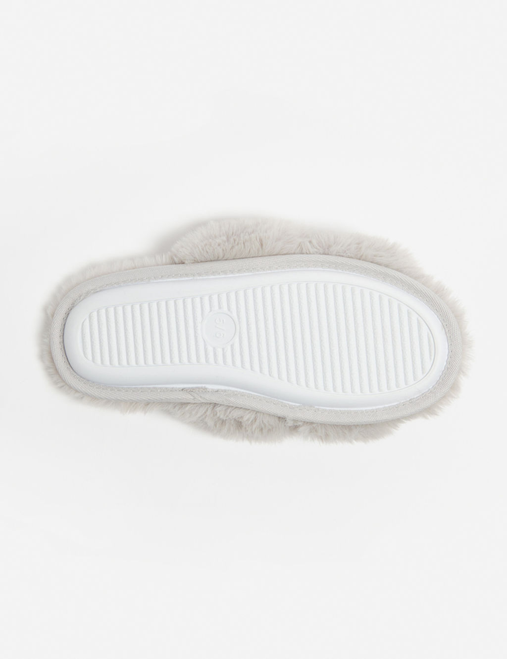 Faux Fur Crossover Slider Slippers 5 of 5