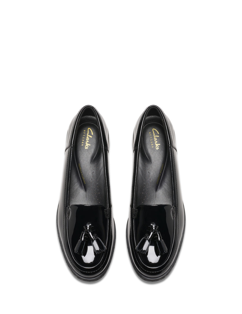 Patent Leather Tassel Slip On Loafers 1 of 7