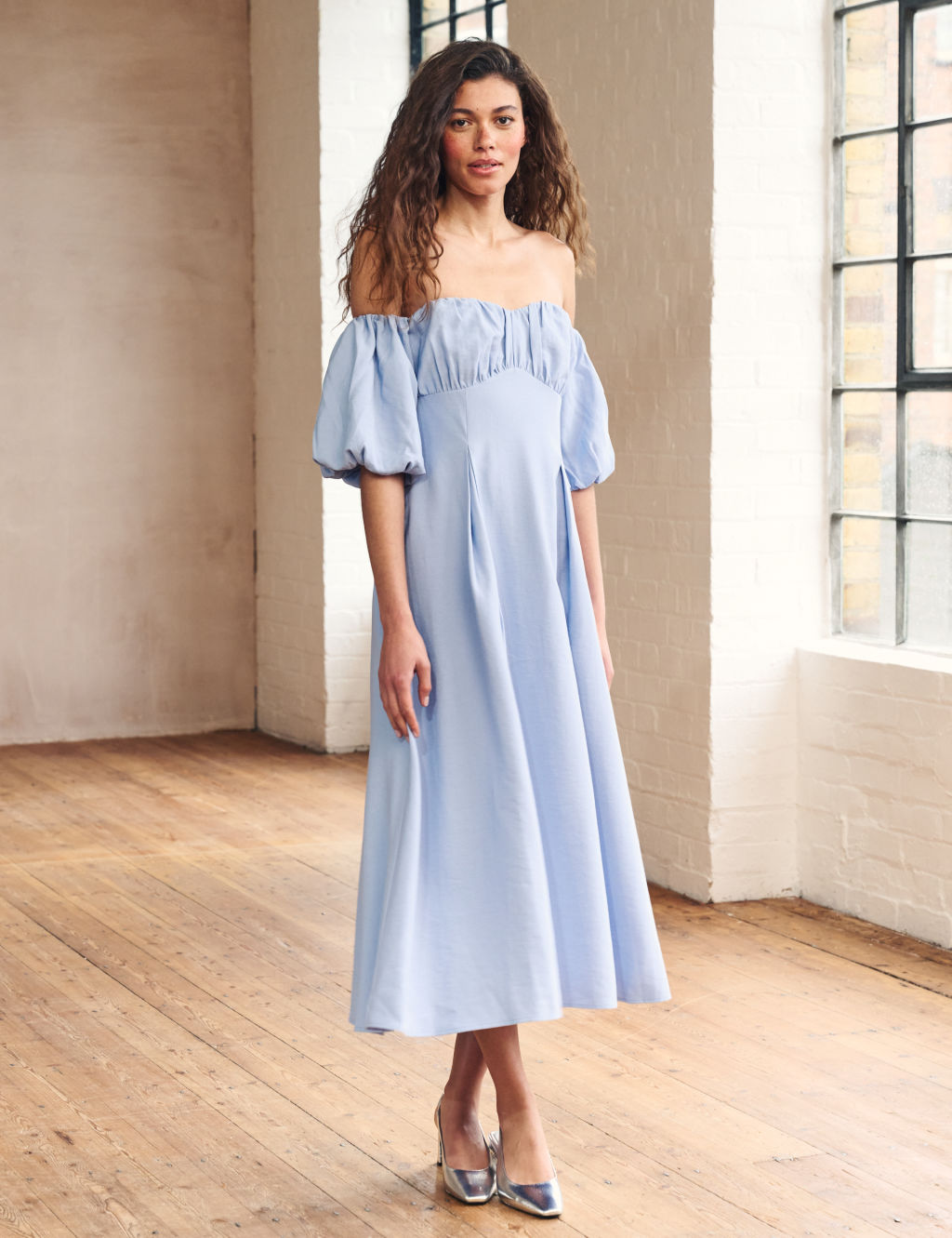 Off The Shoulder Midaxi Tea Dress