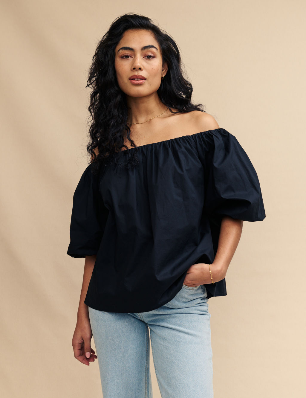 Pure Cotton Off The Shoulder Top