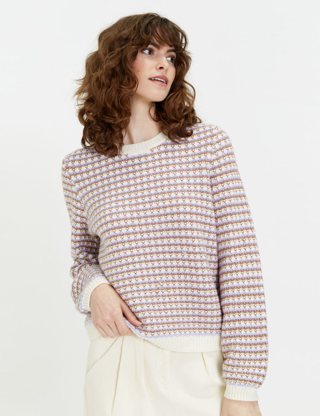Wool Rich Knitted Crew Neck Jumper with Cashmere