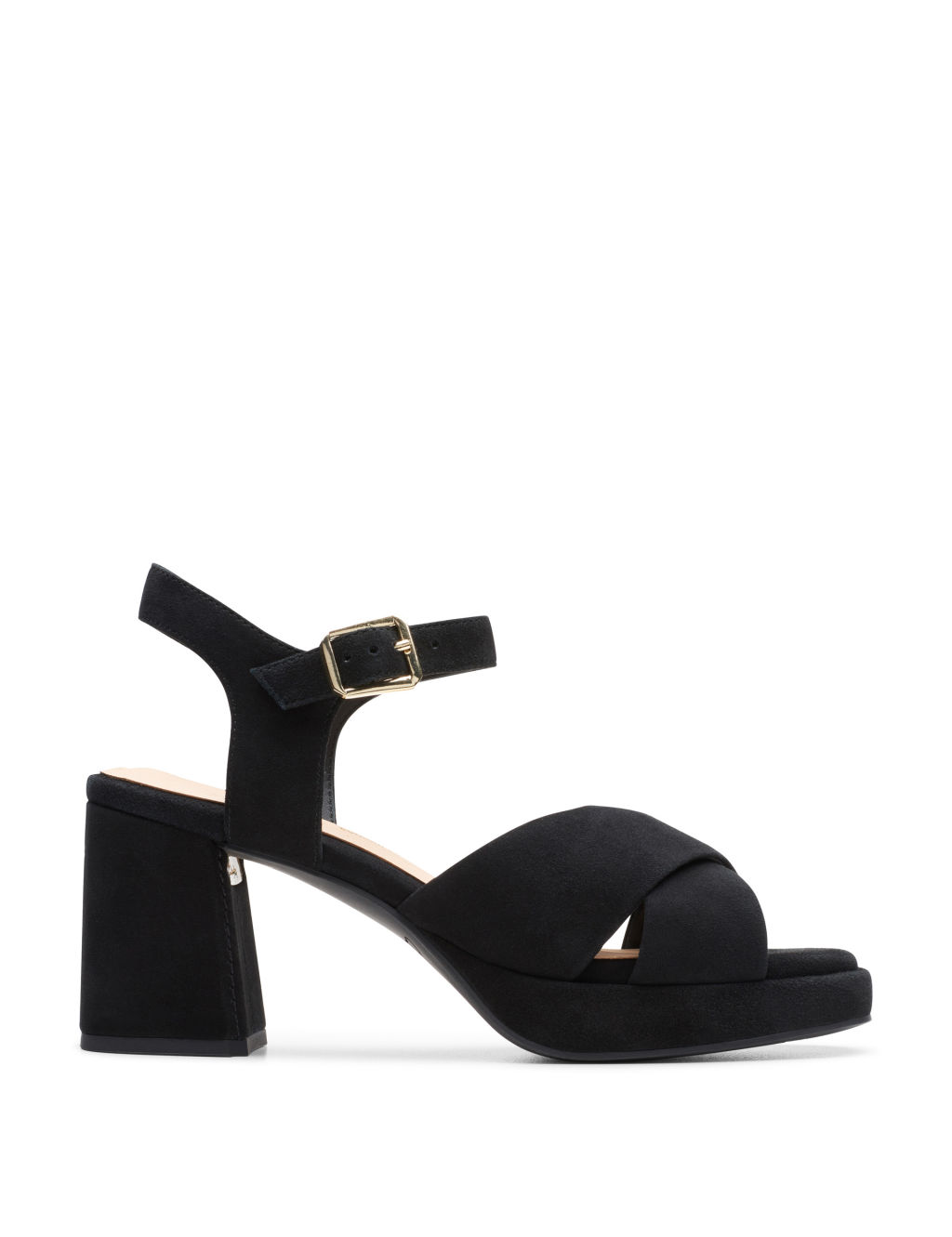 Suede Block Heel Sandals