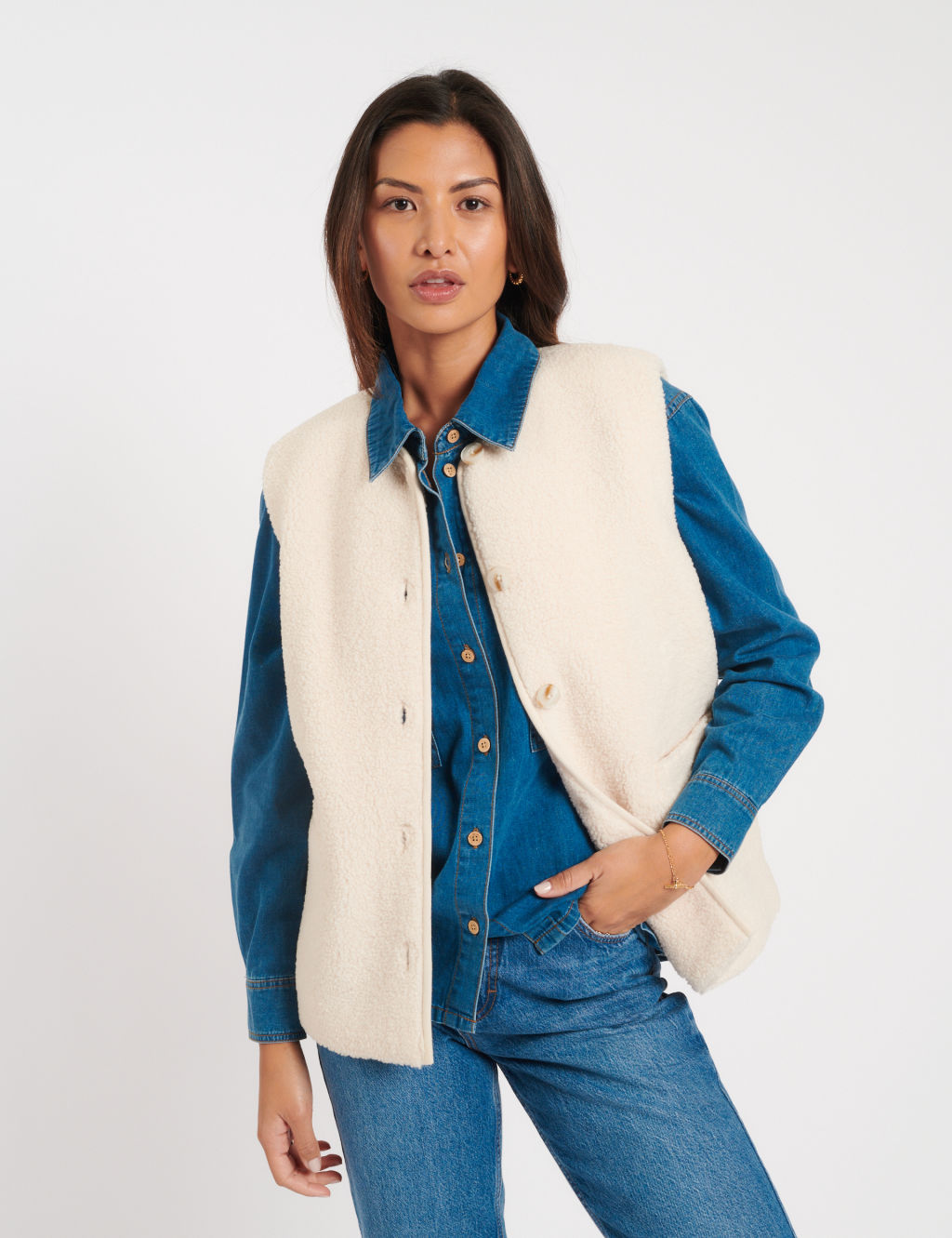 Borg Button Through Waistcoat