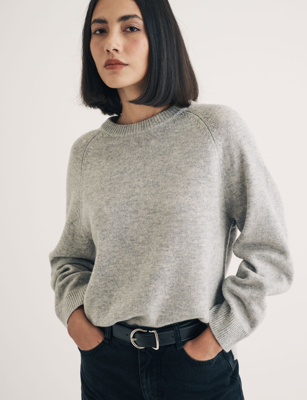 Pure Wool Crew Neck Relaxed Jumper