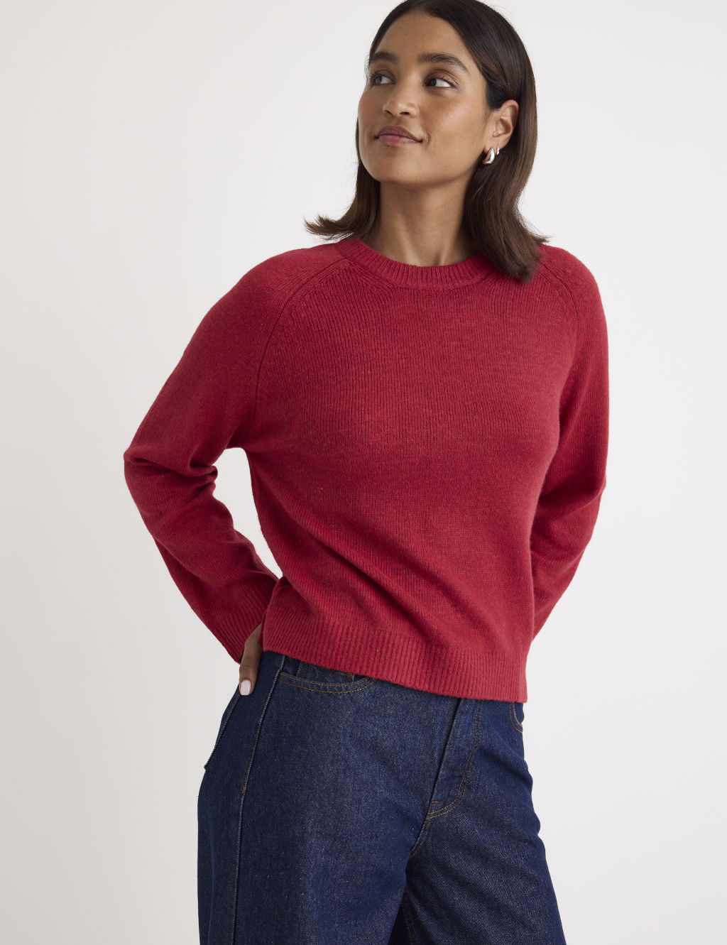 Cotton Rich Crew Neck Jumper