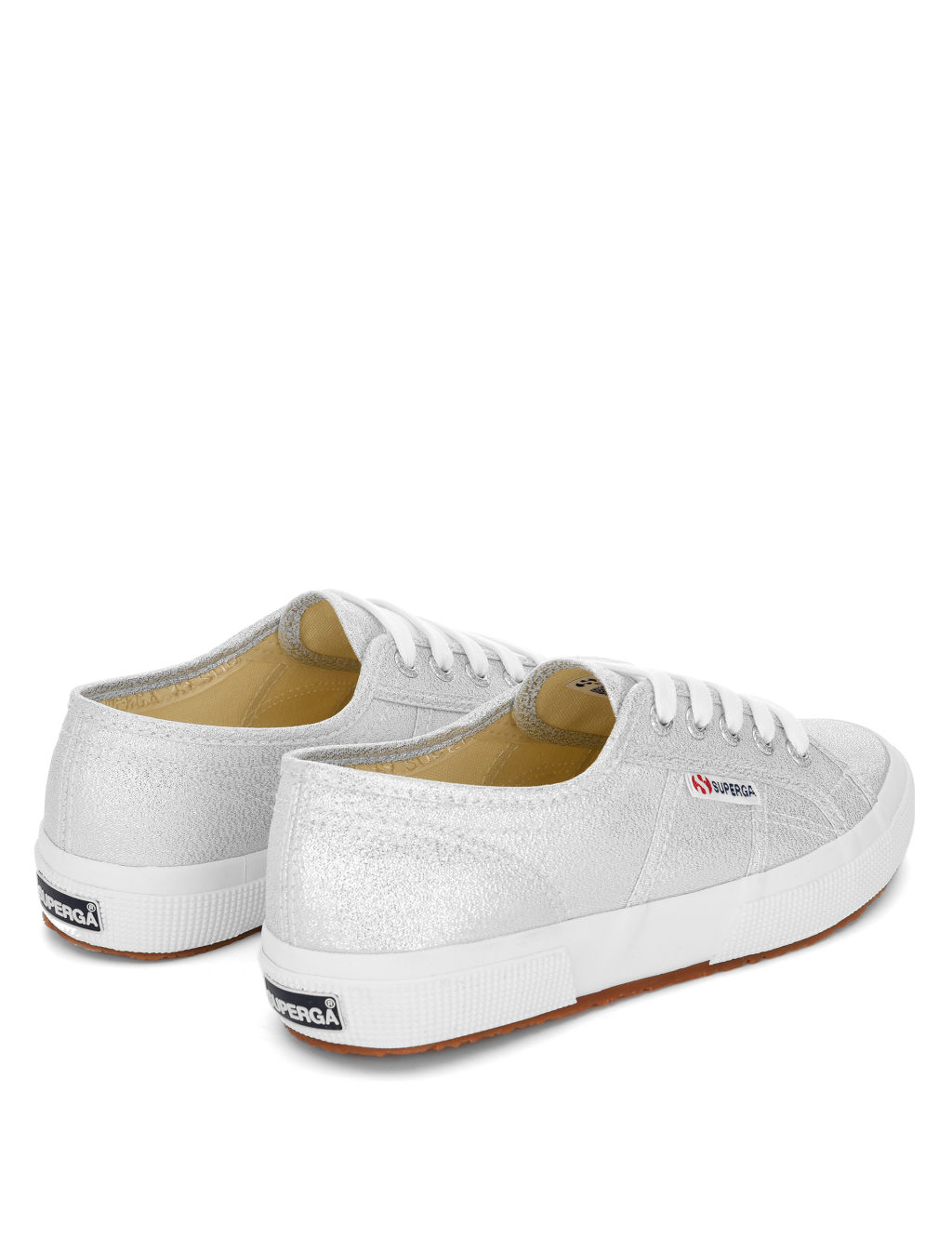 Canvas Lace Up Glitter Trainers 5 of 5